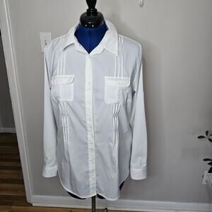 Columbia Omni-Shade White Long Sleeve Button-Up Sun Protection Shirt XL